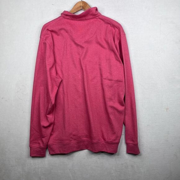 Peter Millar Crown Comfort Salmon Pink 1/4 Zip Pullover Sweater Men's Size XL - Picture 6 of 6